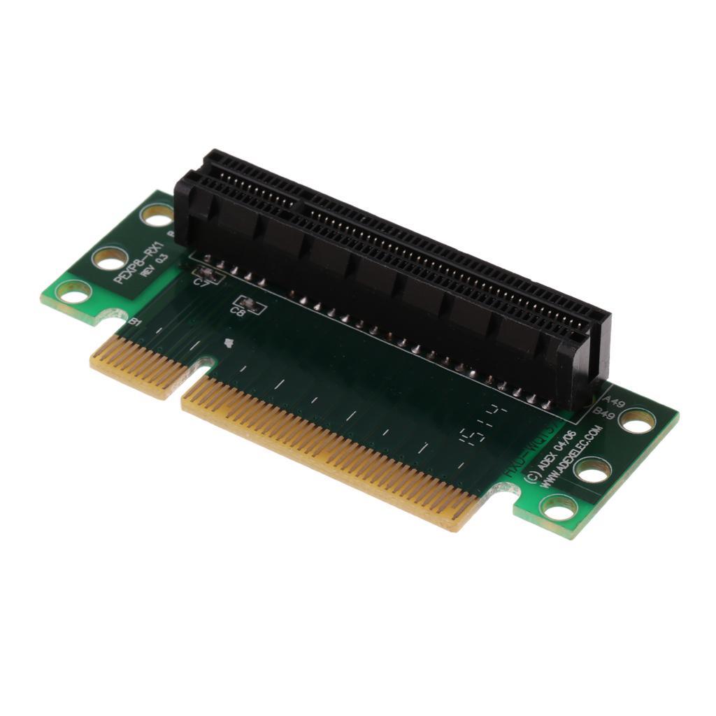 2Pcs PCI-E 8X 90° Riser Converter Card For 1U/2U Server Chassis