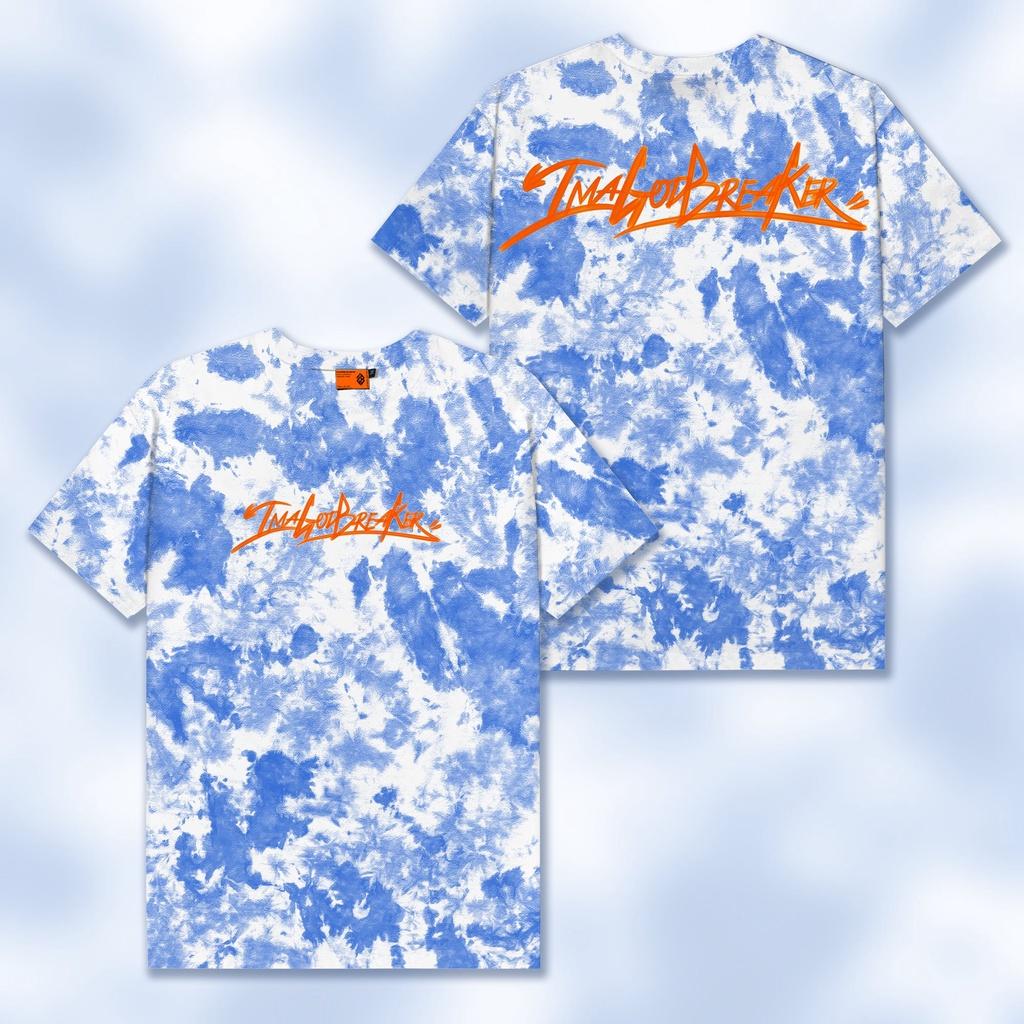 Áo Thun kiểu Unisex Wash Tie Dye Xanh T-Shirt - form rộng local brand iMA God Breaker