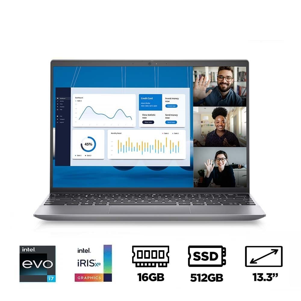 Hình ảnh Laptop Dell Vostro 5320 V3I7005W-Gray (Core i7-1260P/16 GB/512 GB/Intel Iris Xe/13,3" FHD+/Windows 11/Office/Xám) Hàng chính hãng