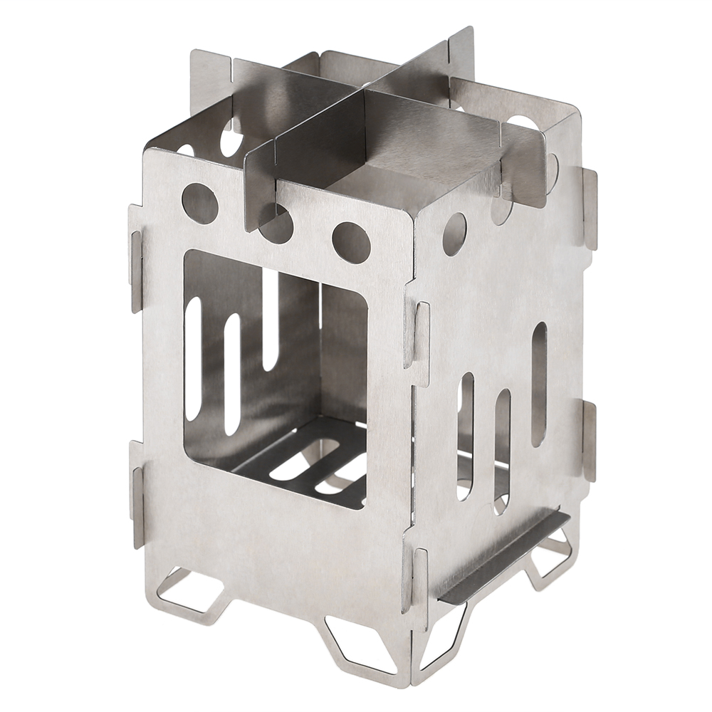 Lò Đốt Gỗ Bằng Titanium Nhẹ Có Thể Thu Gọn Cắm Trại Dã Ngoại Ngoài Trời