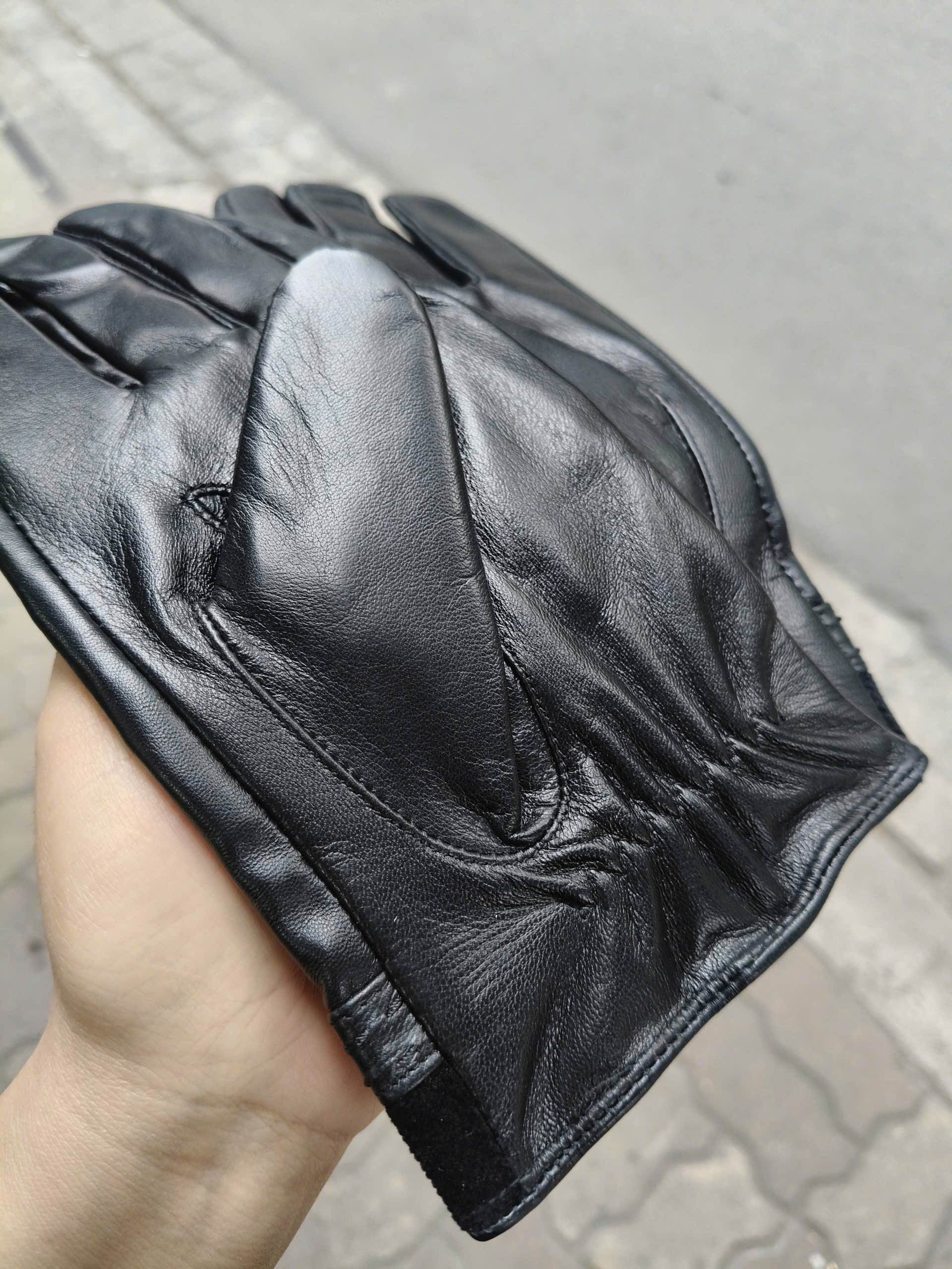 Găng tay nam da cừu lót lông giữ ấm mùa đông BHY8719  Bao tay lái xe