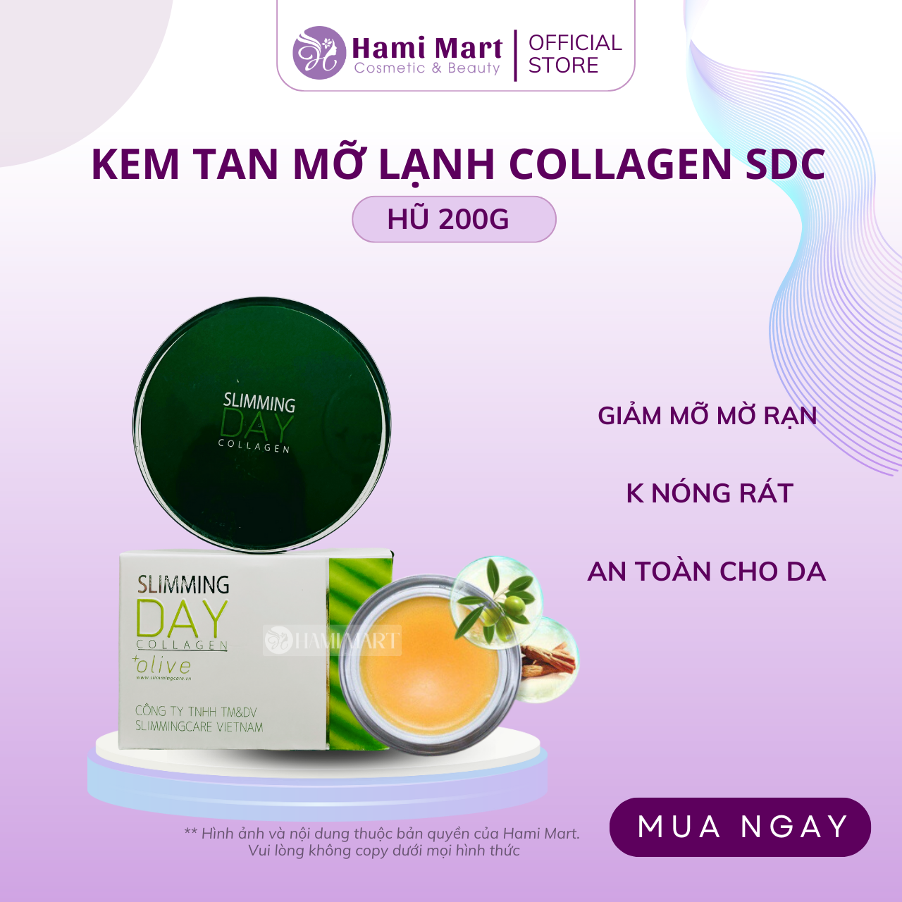 Kem Tan Mỡ Bụng Slimming Day Collagen Olive Thế Hệ Mới - Tan Mỡ Mờ Rạn Hiệu Quả Slimming Care