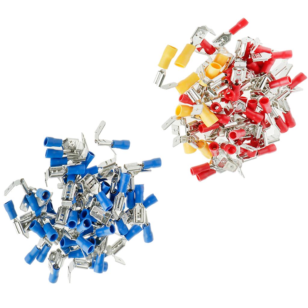 100 Máy Tính Điện Dây Thiết Bị Đầu Cuối Assortment Cách Nhiệt Lọn Uốn Nữ/Nam SPADE