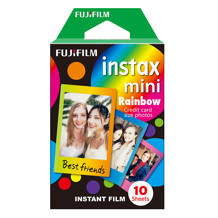 Hộp Film Fujifilm Mini 10 Tấm Rainbow - Hàng Chính Hãng