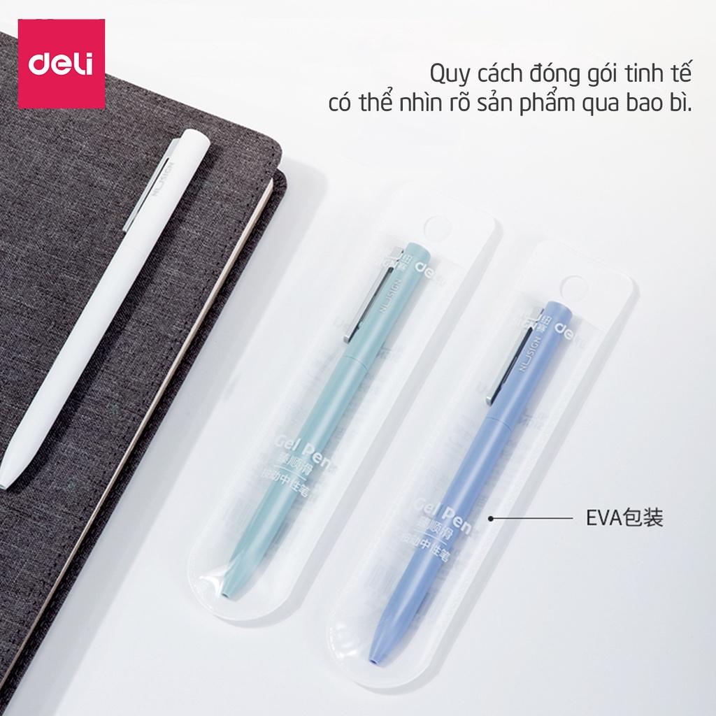 Bút gel ký Deli 0.5mm mực Đen - Chất lượng mực cao cấp, nét viết trơn tru - NS560