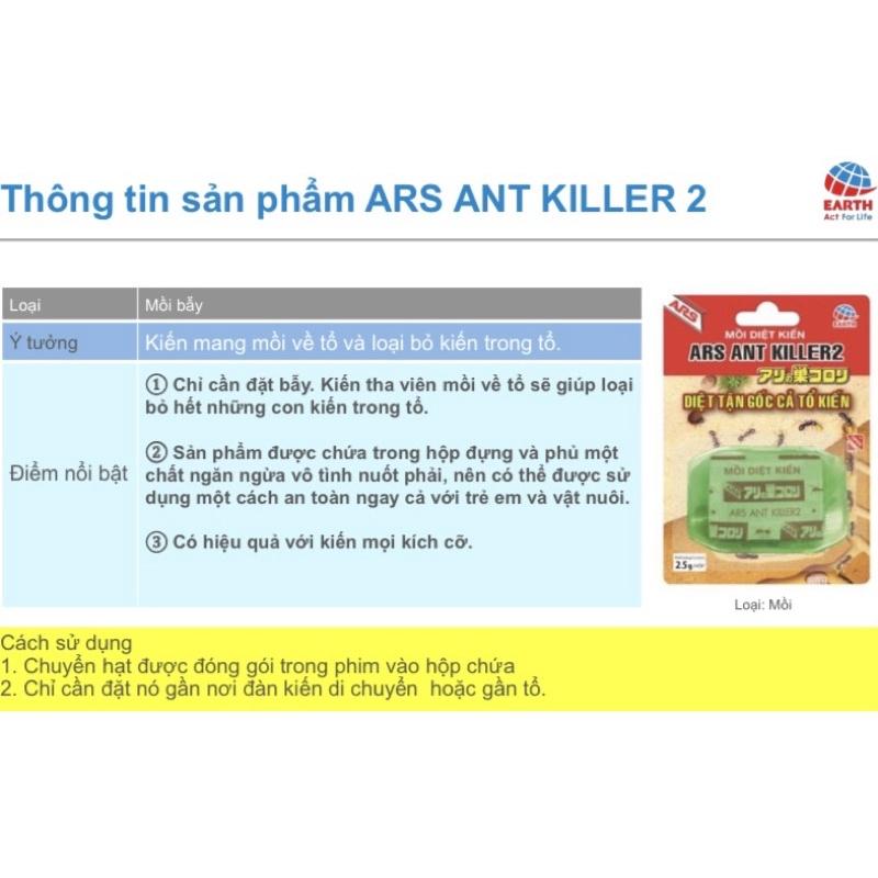 Mồi Diệt Kiến ARS Ant Killer 2 Diệt kiến tận gốc bẫy dẫn dụ kiến hàng nhập khẩu chính hãng Nhật Bản chất lượng tuyệt đối