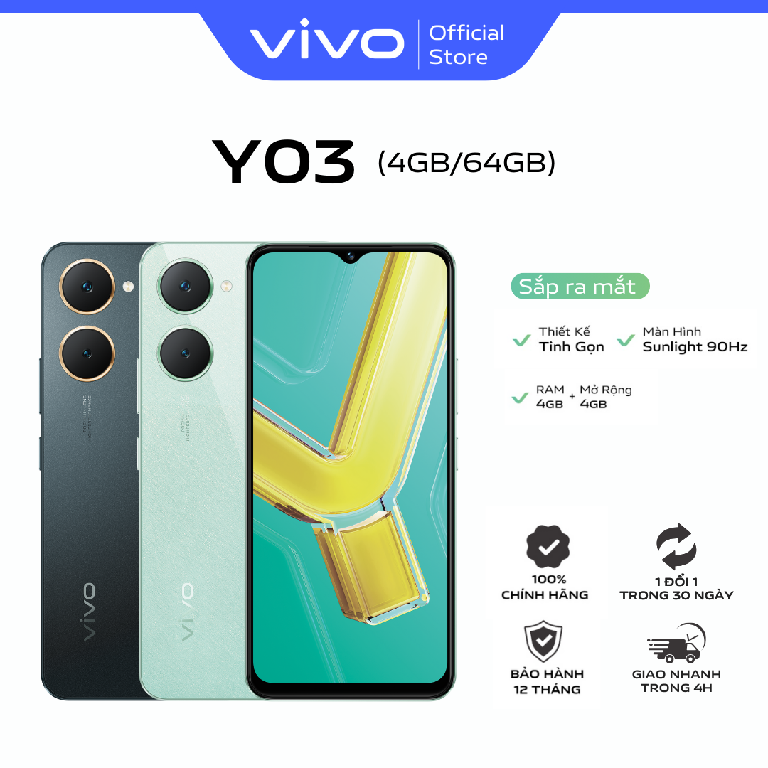 Hình ảnh Điện thoại vivo Y03 (4GB+64GB) - Hàng chính hãng