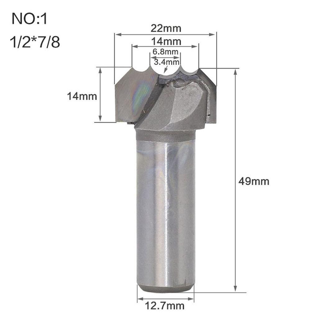Double Arc Router Bit 1/2inch Straight Shank CNC Router Bits