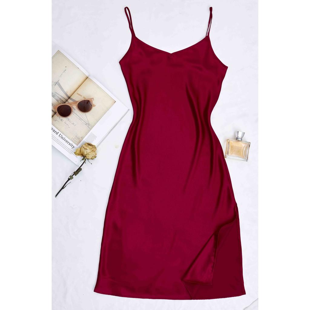 Đầm VERA hai dây satin dáng dài - 0115