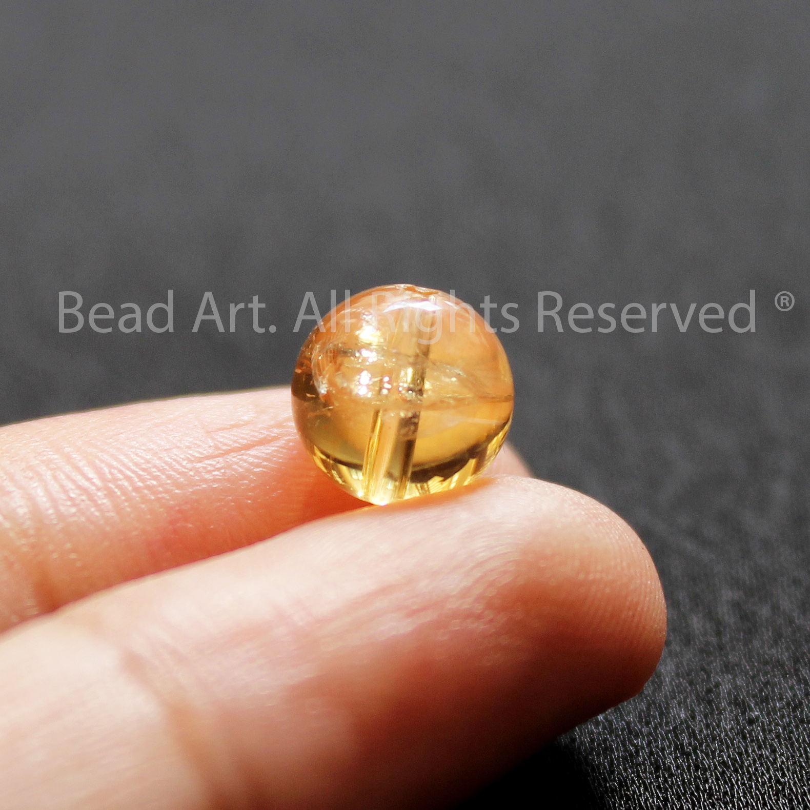 8MM Đá Thạch Anh Vàng, Citrine Tự Nhiên, Đá Phối Vòng Tay Phong Thuỷ, Làm Trang Sức, Chuỗi Hạt Loại AAA, Mệnh Thổ, Kim - Bead Art