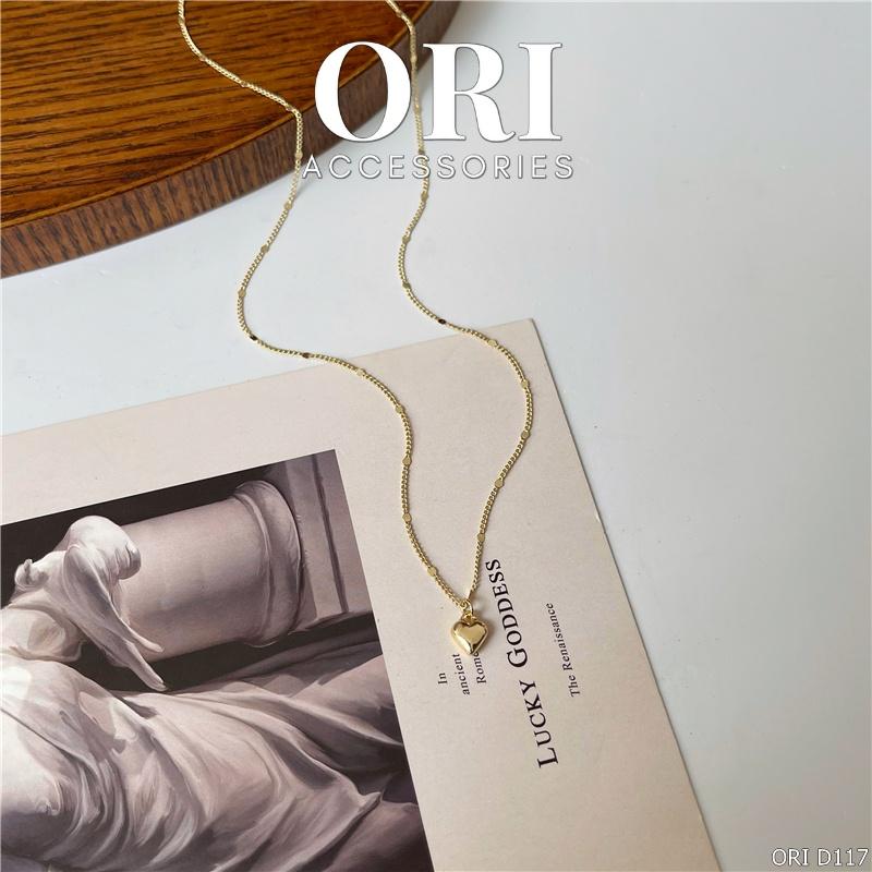 Dây chuyền nữ dây mảnh hình trái tim thời trang ORI ACCESSORIES D117
