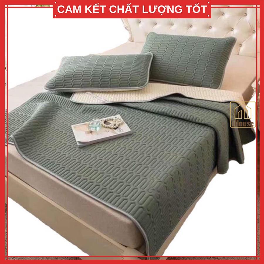 Chiếu điều hoà cao su non, Chiếu điều hoà Latex mát mẻ dễ chịu cho bé và gia đình 1m6 1m8 2m xanh đỏ