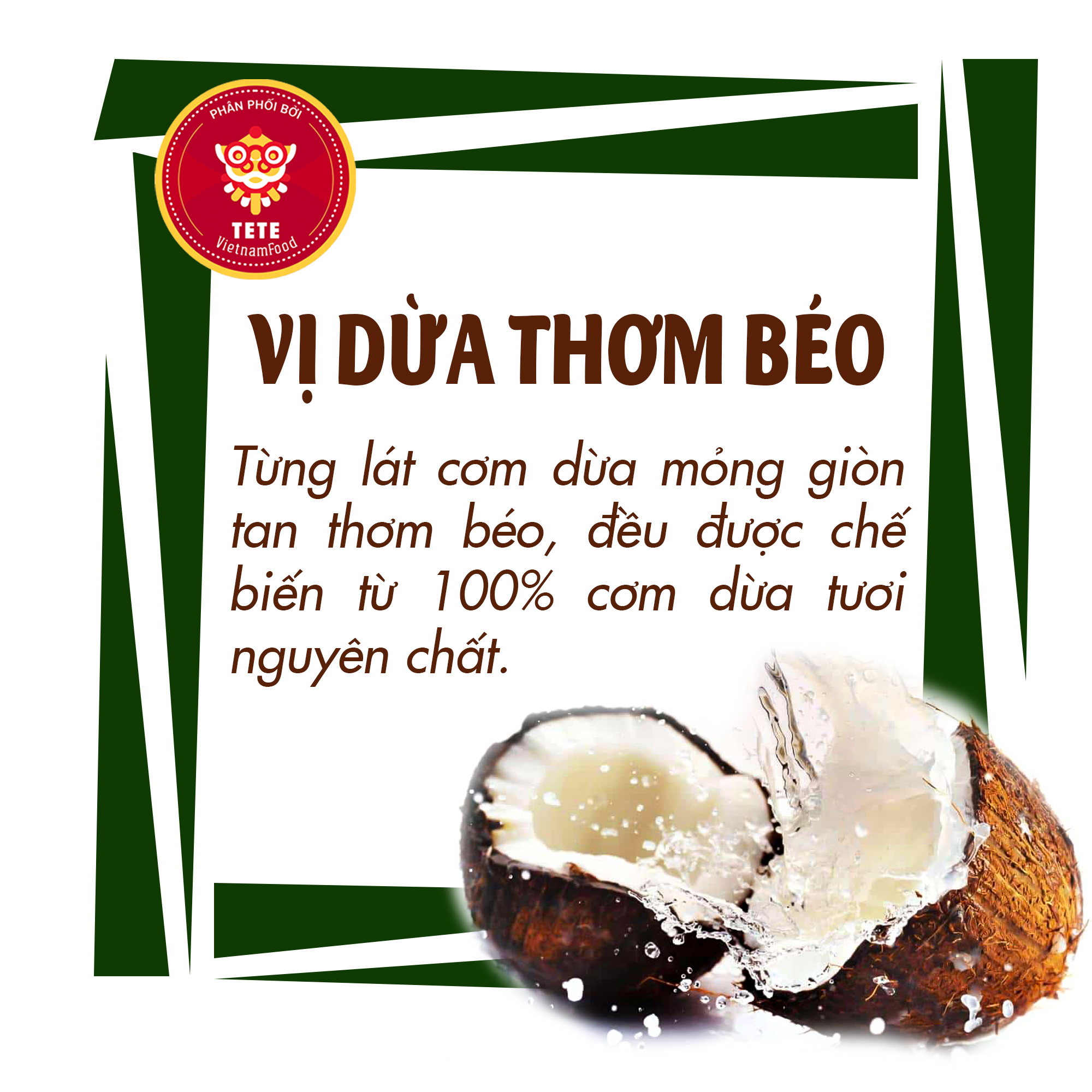 Dừa Sấy Bến Tre TETE 500 gram