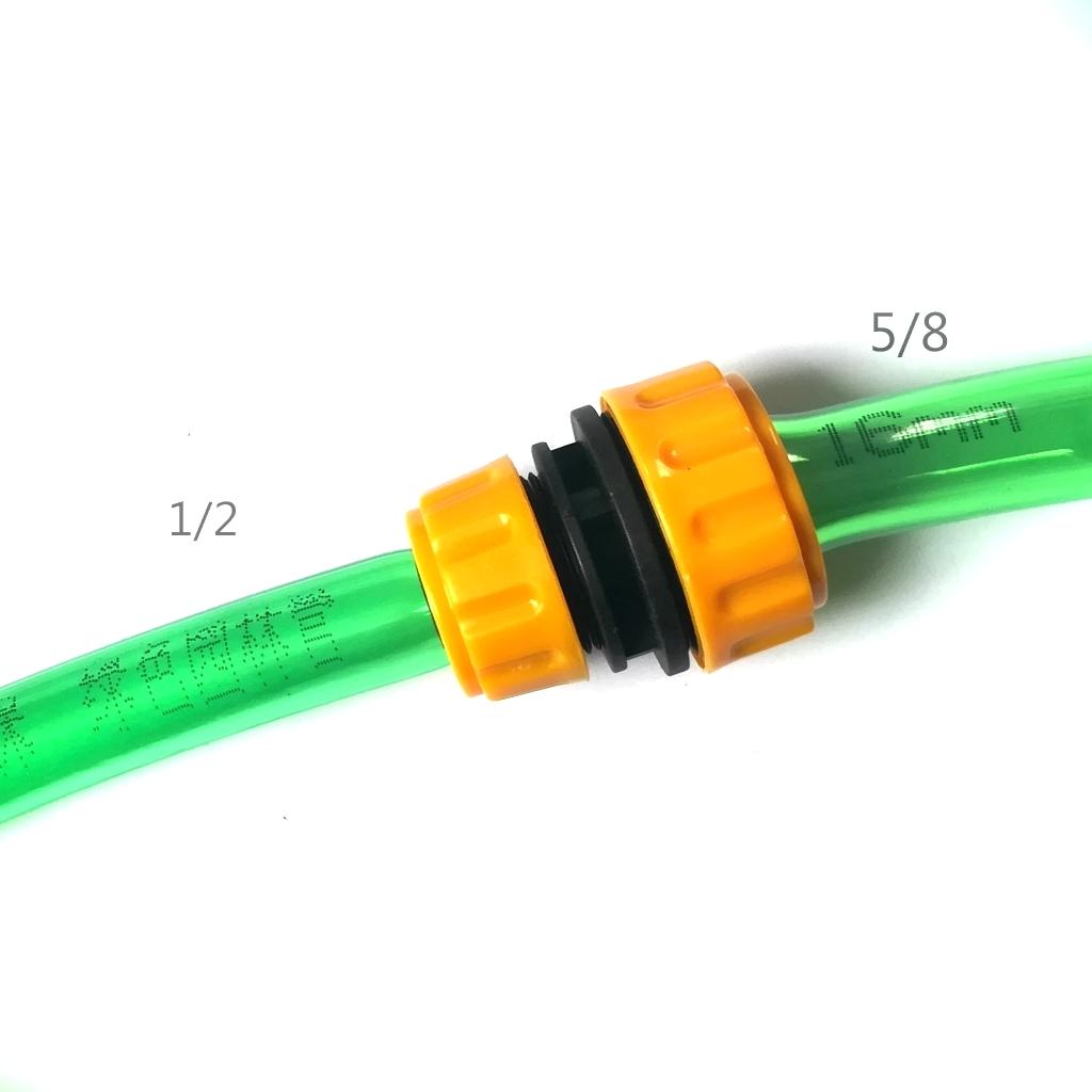 2Pcs 1/2" To 5/8" Water Hose Pipe Connector Connection Fitting Adapter