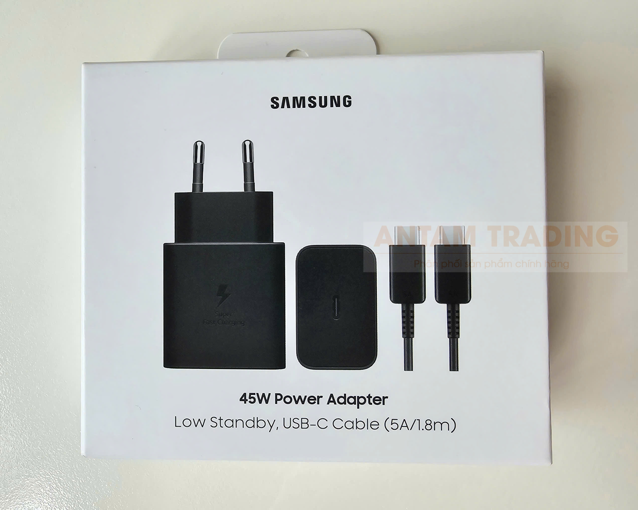 Bộ sạc Samsung 45W (Kèm cáp C-C 5A, 1.8m) (EP-T4510) - Hàng Chính Hãng