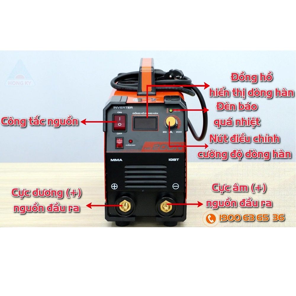Máy Hàn Que Điện Tử Hồng Ký HK 200N