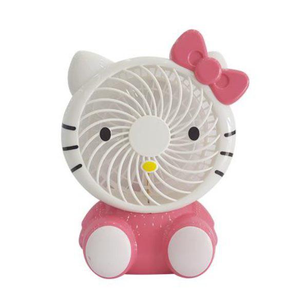 Quạt mini hình Hello Kitty để bàn có pin sạc