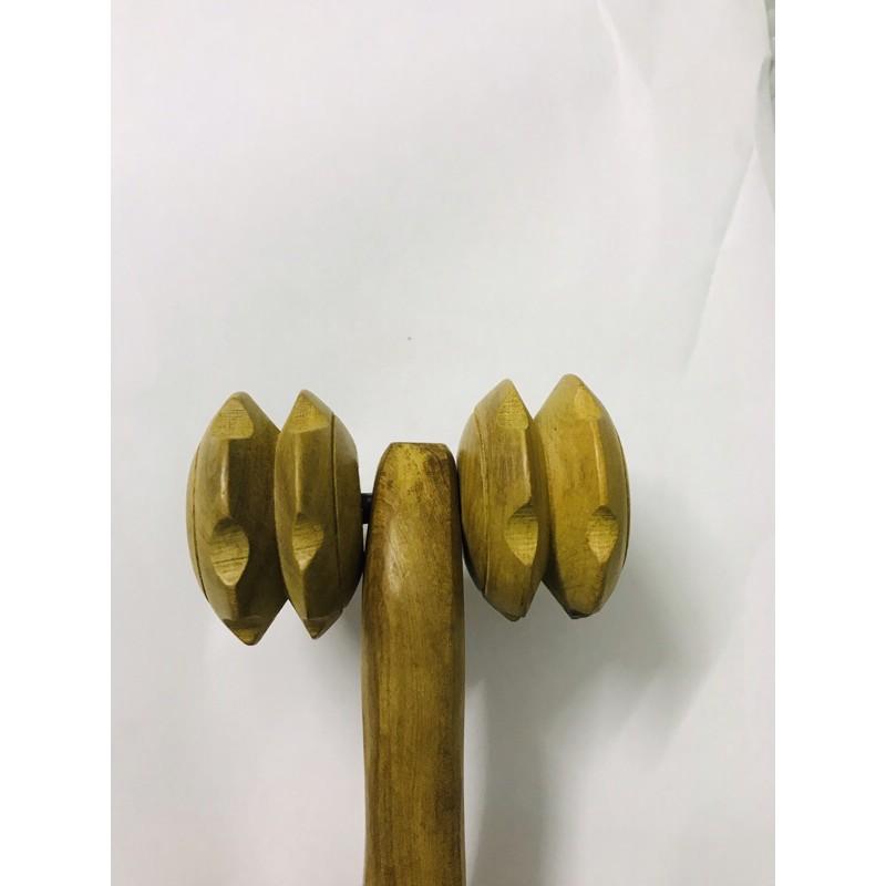 Dụng cụ lăn massage cơ thể bằng gỗ thơm, con lăn chân tay lưng giúp thư giãn
