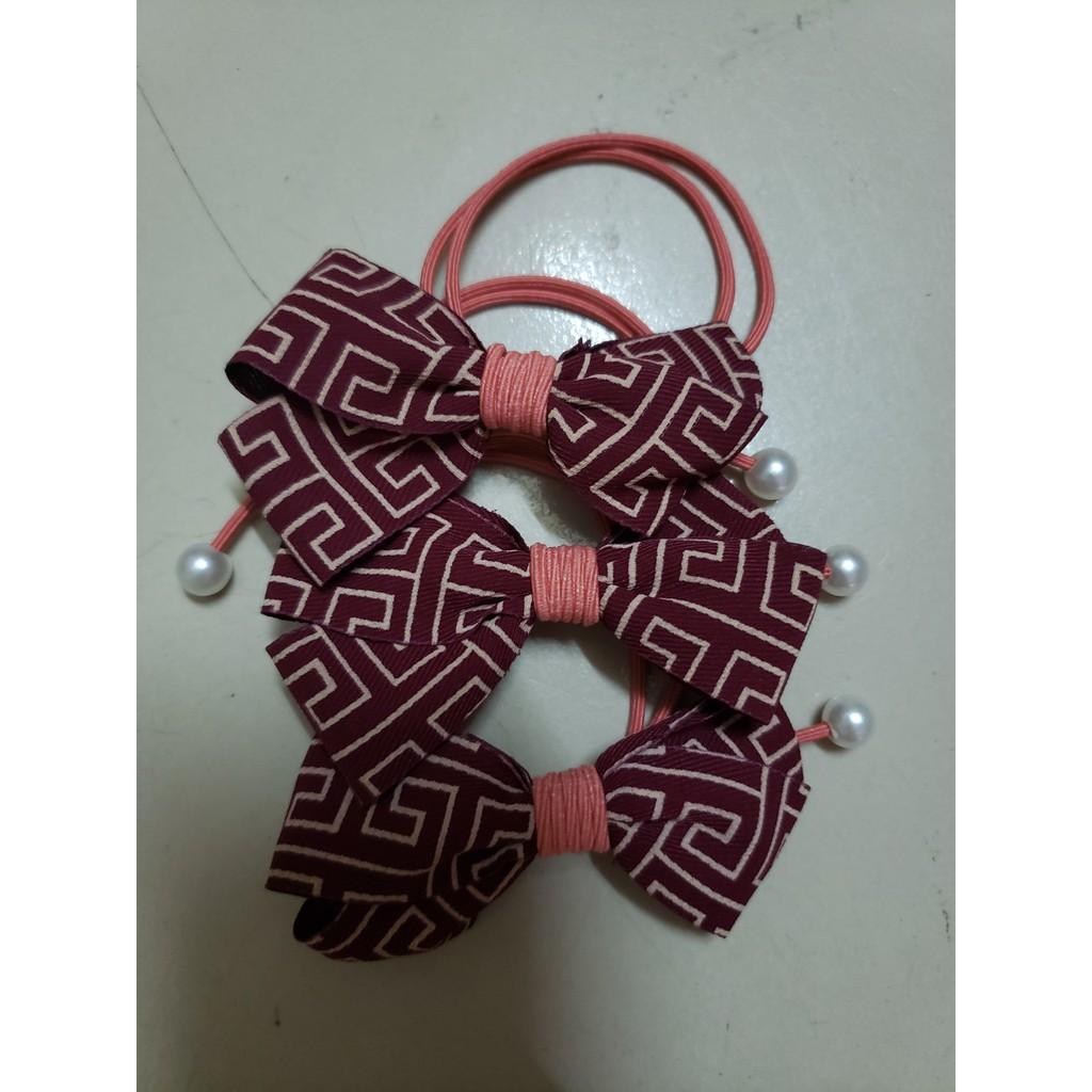 Dây cột tóc nơ dễ thương,nhiều màu cho các nàng chọ lựa