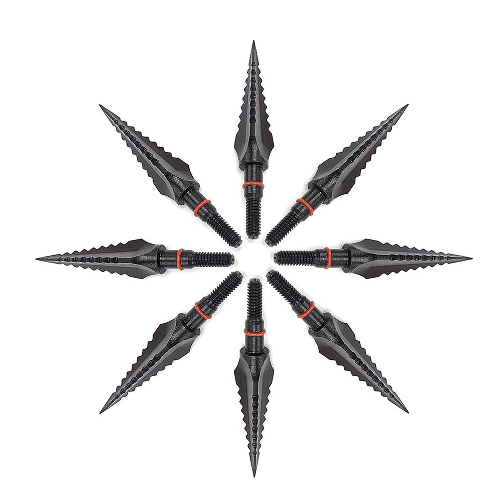 6pcs 125grain Archery Thép bằng thép mũi tên mũi tên mũi tên mũi tên đầu mũi nhọn Color: 6pc black 125gr