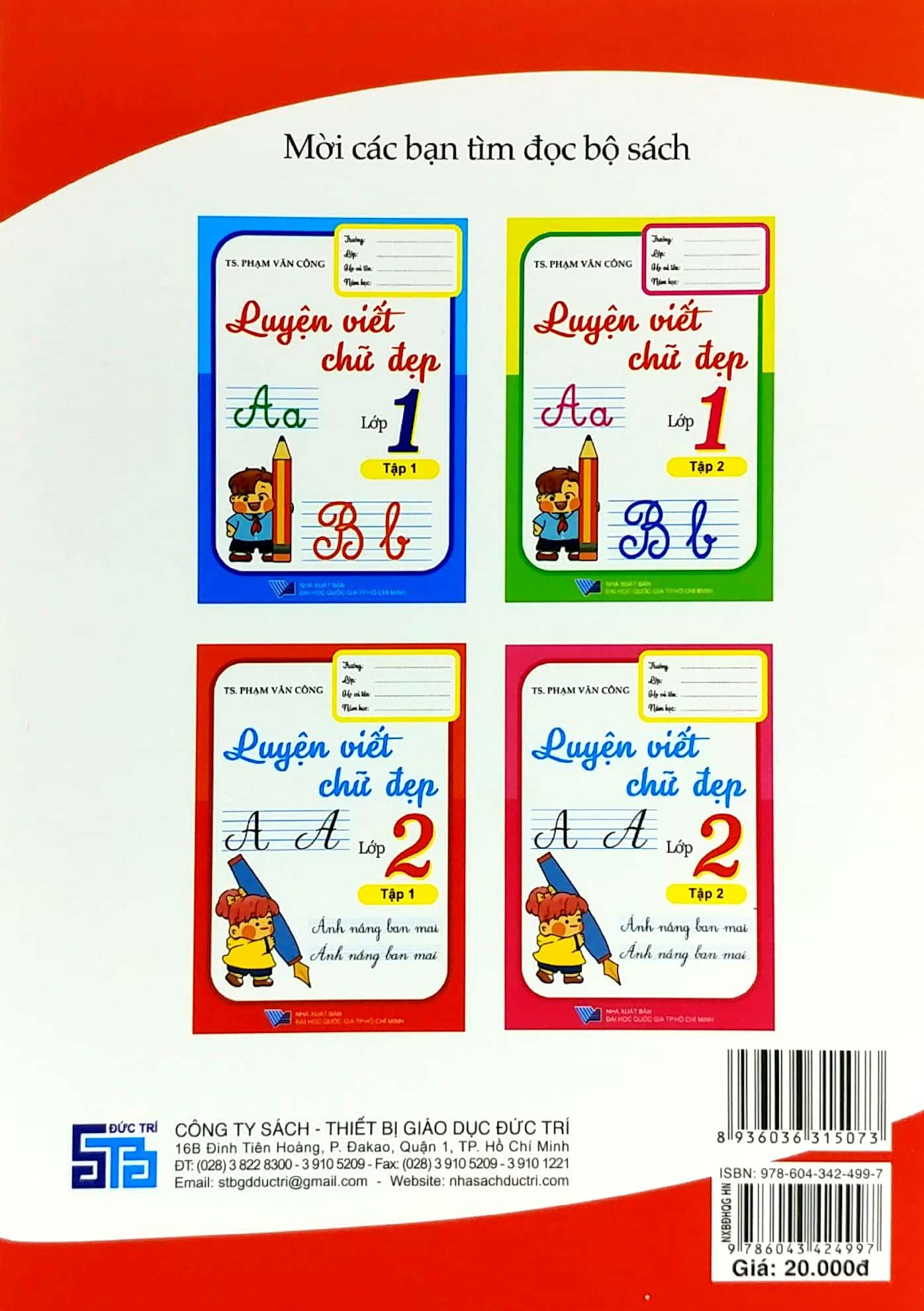 Luyện Viết Chữ Đẹp Lớp 2 - Tập 1