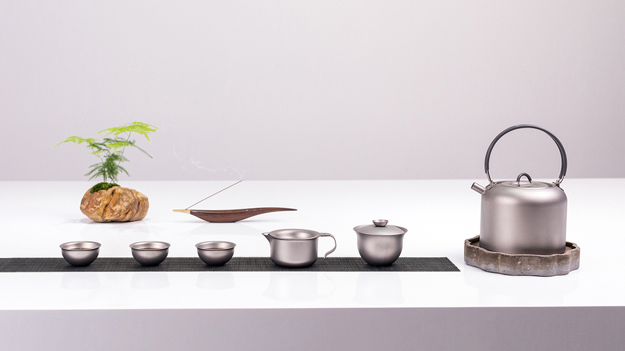 Bộ ấm pha trà Titanium Tea Set KEITH Ti3910