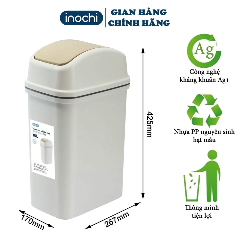 Thùng Rác mini ,Thông Minh Nhựa Nắp Lật Inochi 5/10/15 Lít Rất Đẹp Làm Sọt Rác THRNL10L