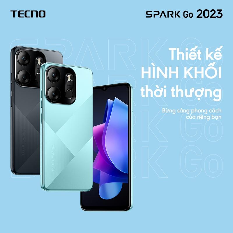 Điện thoại Tecno SPARK GO 2023 4GB/64GB - Helio A22 | 5000 mAh | 6,6&quot; HD+| Cảm ứng vân tay | Hàng chính hãng | Bảo hành chính hãng 13 tháng