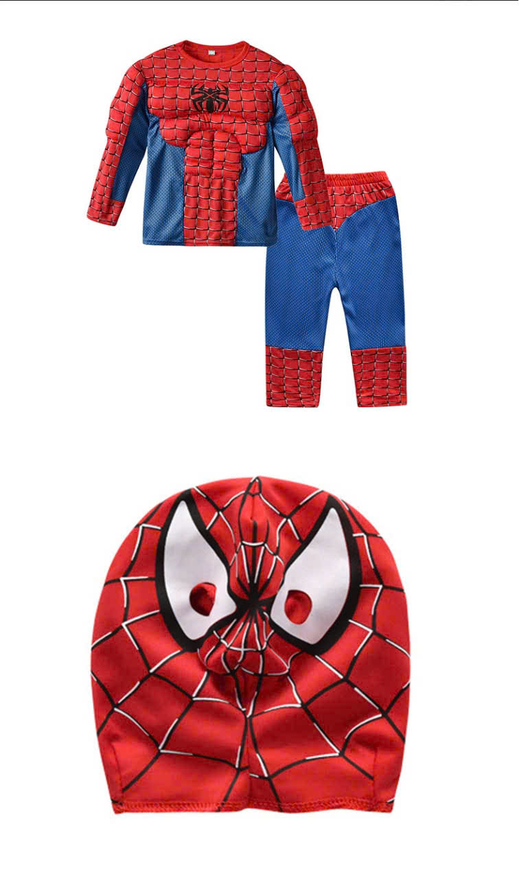 bộ cosplay hóa trang lễ hội halloween cho bé trai nhân vật Spiderman người nhện hàng nhập Quảng châu cao cấp