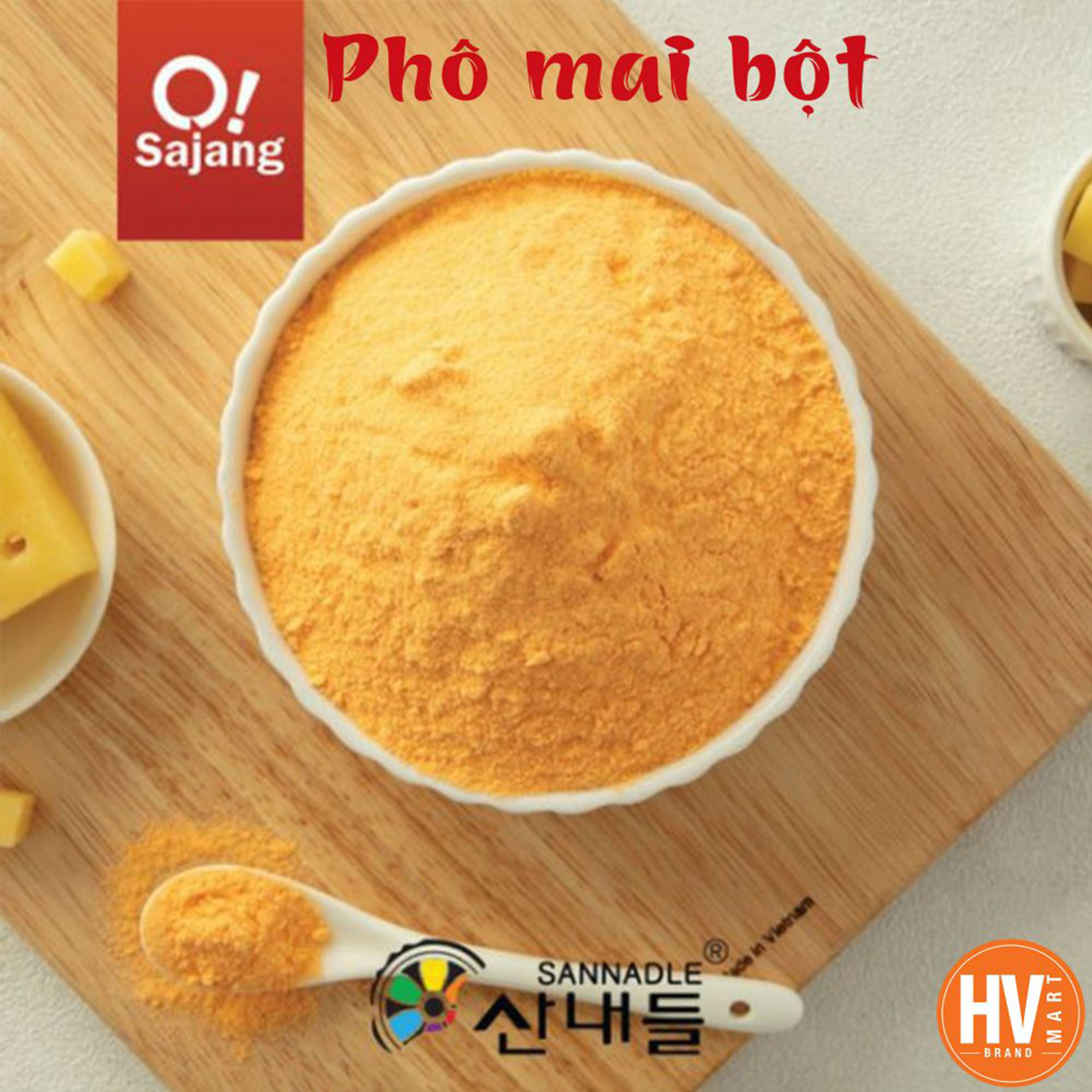 Bột gia vị Phô mai O!Sajang loại 100g - Dùng lắc bánh gạo, lắc khoai lang, khoai tây