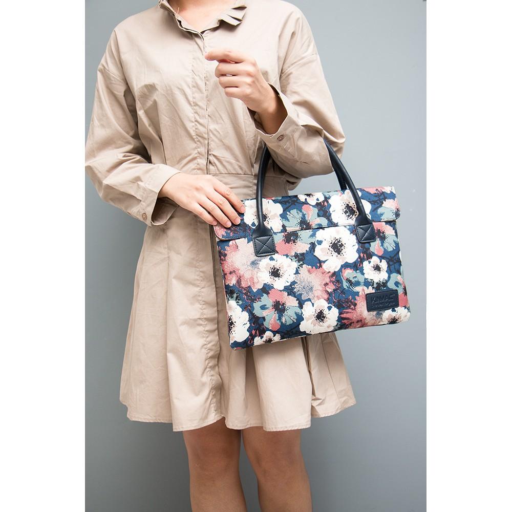 Túi xách + đeo thổ cẩm KinMac for Macbook- Laptop cao cấp ( hoa 5 cánh