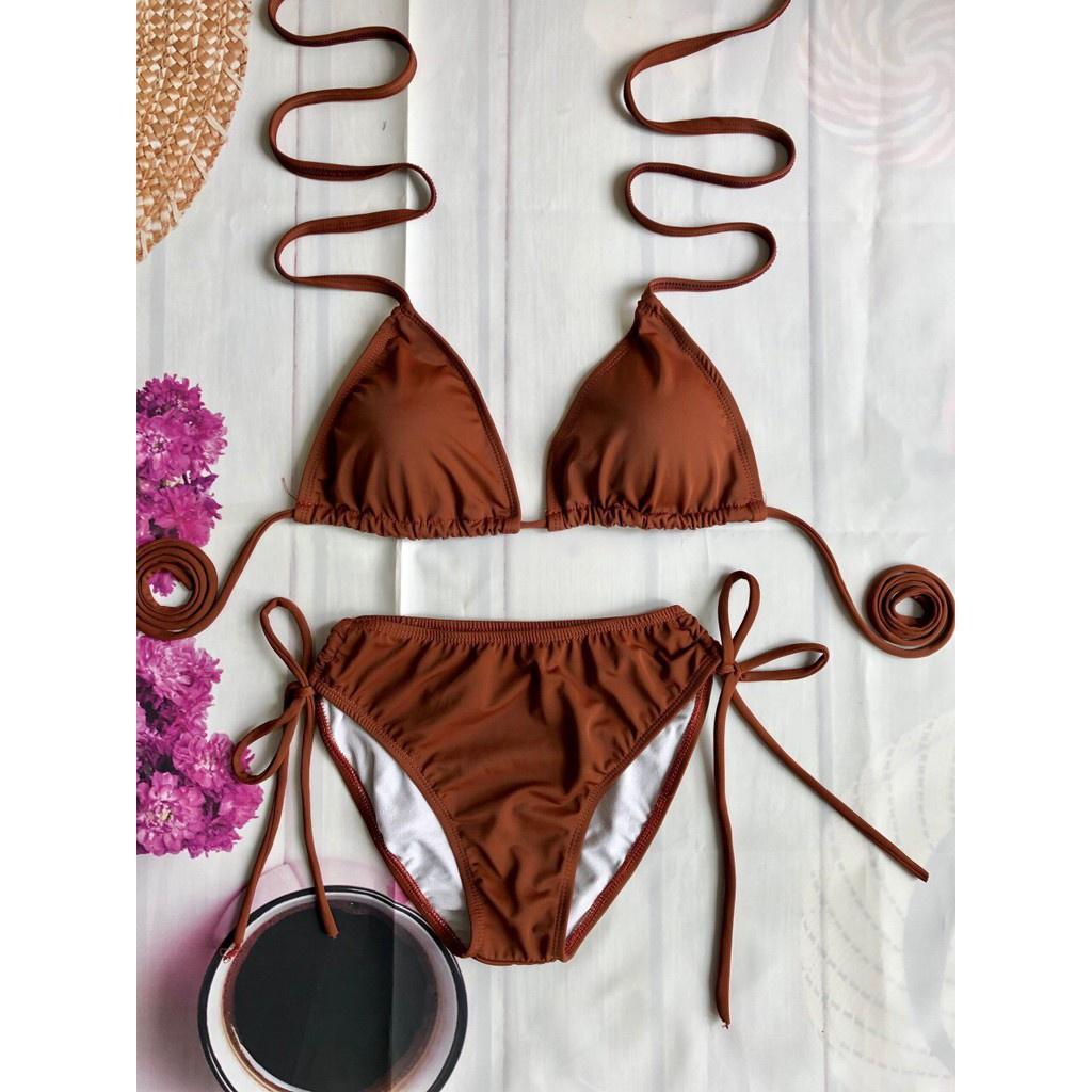 Bikini # Đồ Bơi Đi Biển Hai Mảnh Tam Giác Nhiều Màu Sexy HM-064