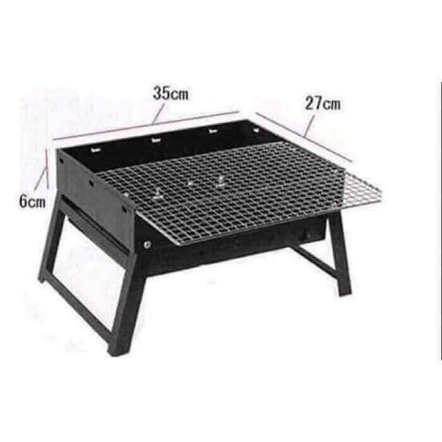 BẾP NƯỚNG THAN HOA KÈM VỈ NƯỚNG HÌNH CHỮ NHẬT