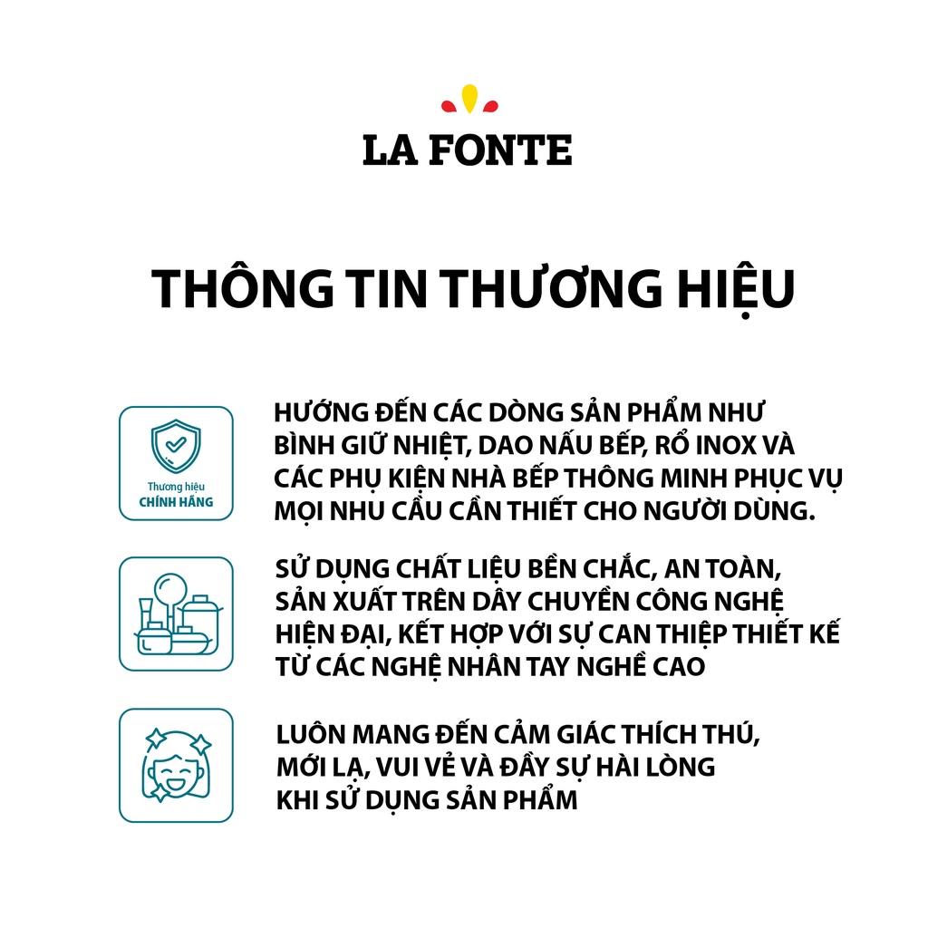 Hộp cơm giữ nhiệt chính hãng La Fonte màu vàng đen 1L tiện lợi cao cấp 3000143