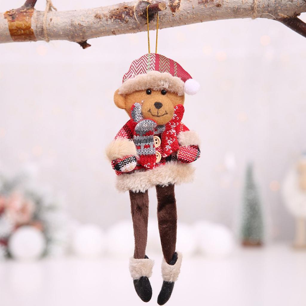 Christmas Holiday Decoration Long Leg Plush Doll Christmas Ornaments