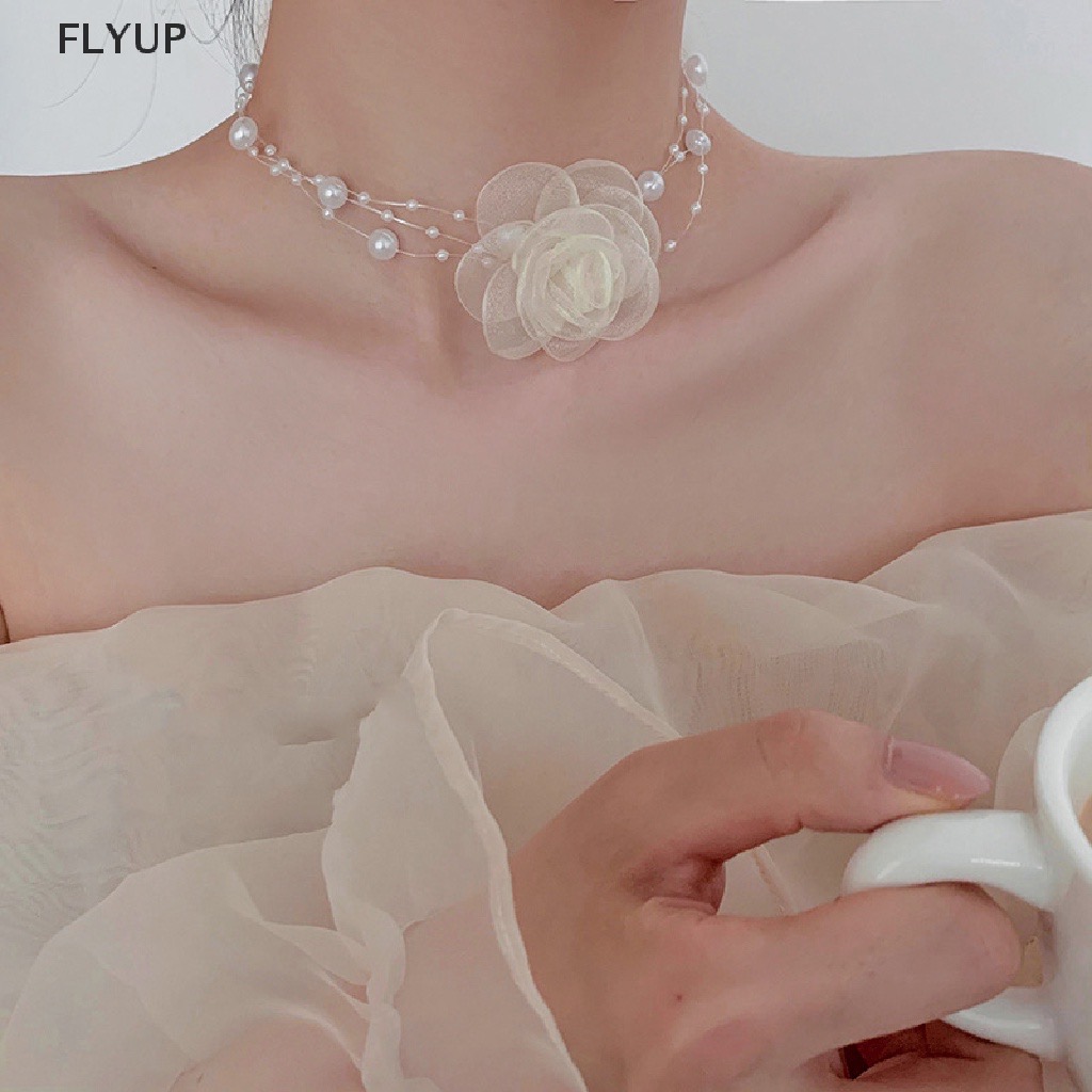 Vòng Cổ Choker phối hoa voan xinh xắn thời trang