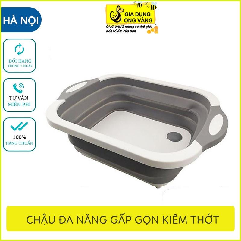 Chậu Nhựa Kiêm Thớt Đa Năng 3 In 1 Kiêm Chậu Rửa, Rổ Đa Năng, Thớt Siêu Tiện Dụng