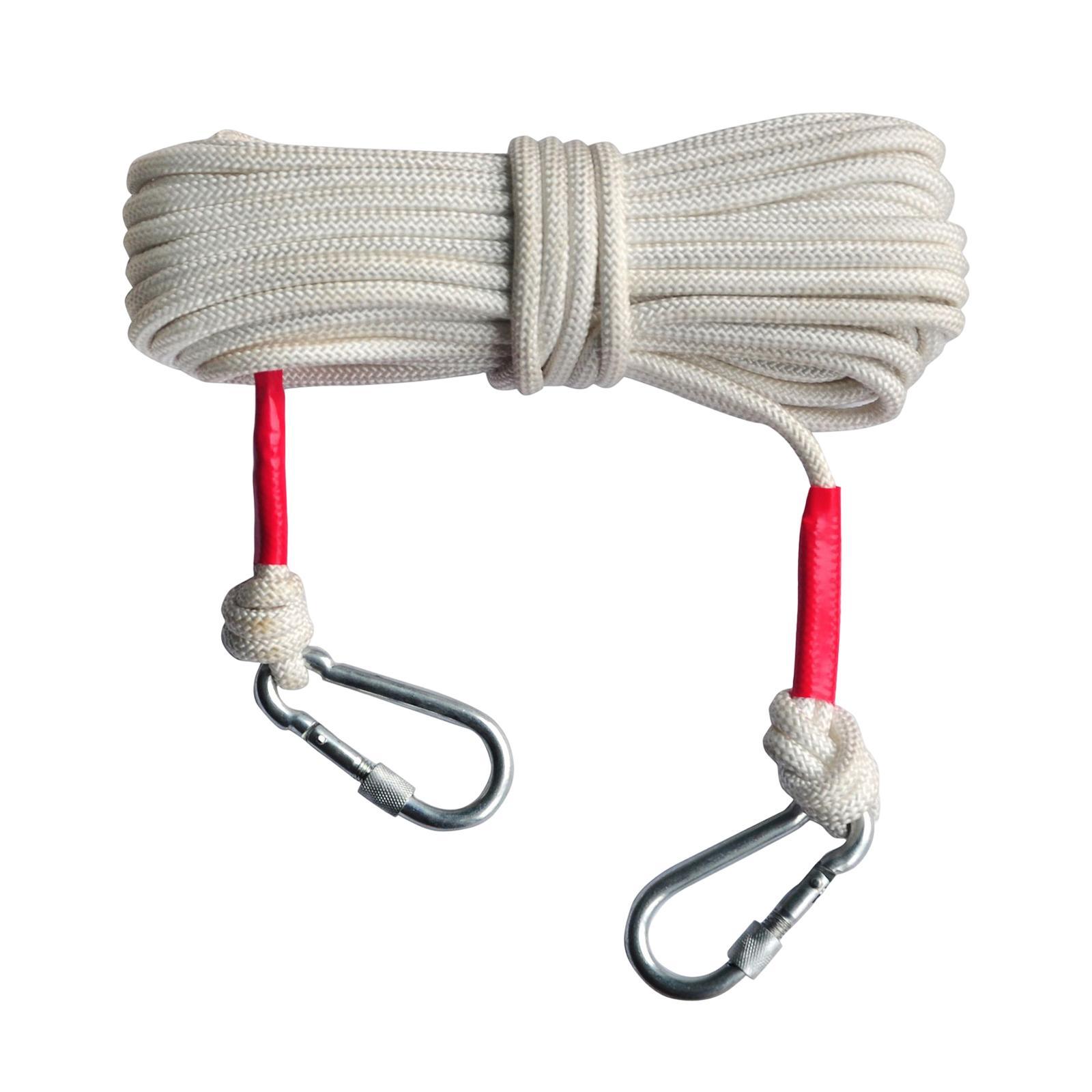 Climbing Rope with 2 Steel Hooks Rope for Tree Climbing