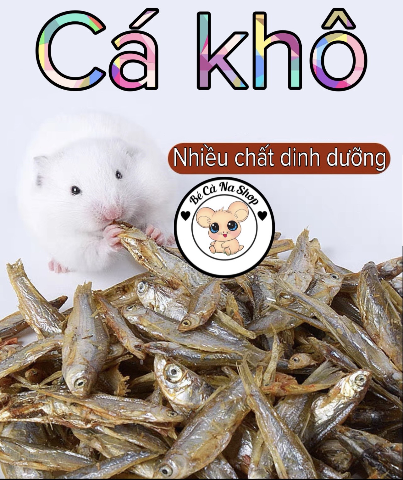 Cá khô hamster . Thức ăn cho hamster , thỏ , bọ ,sóc ...