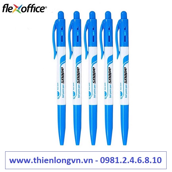 Combo 5 cây bút bi Flexoffice FO-023 mực xanh