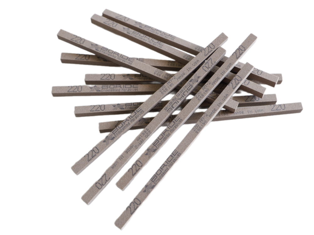 Combo 12pcs Đá đánh bóng Boride AM-2 kích thước 1/4 X 1/4 X 6 grit 220