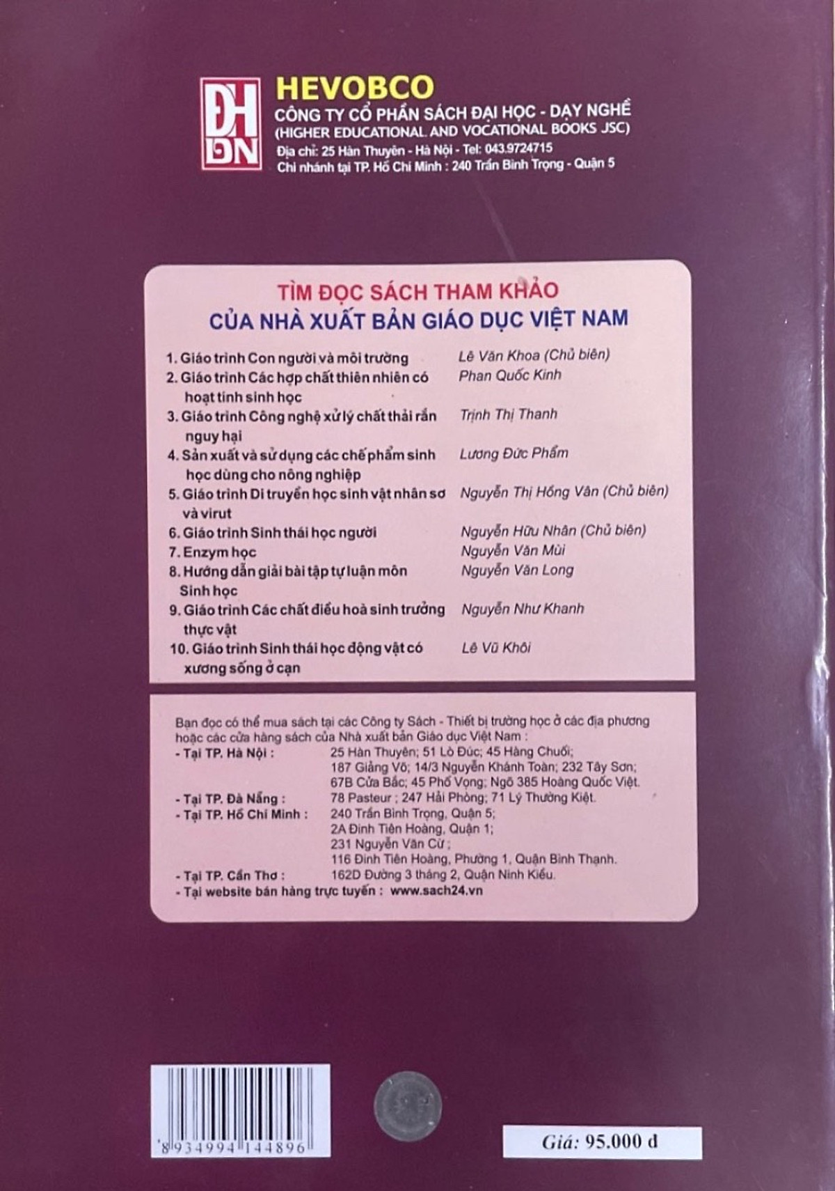 Giáo trình hoạt động sống và tiến hóa của các hệ cơ quan động vật