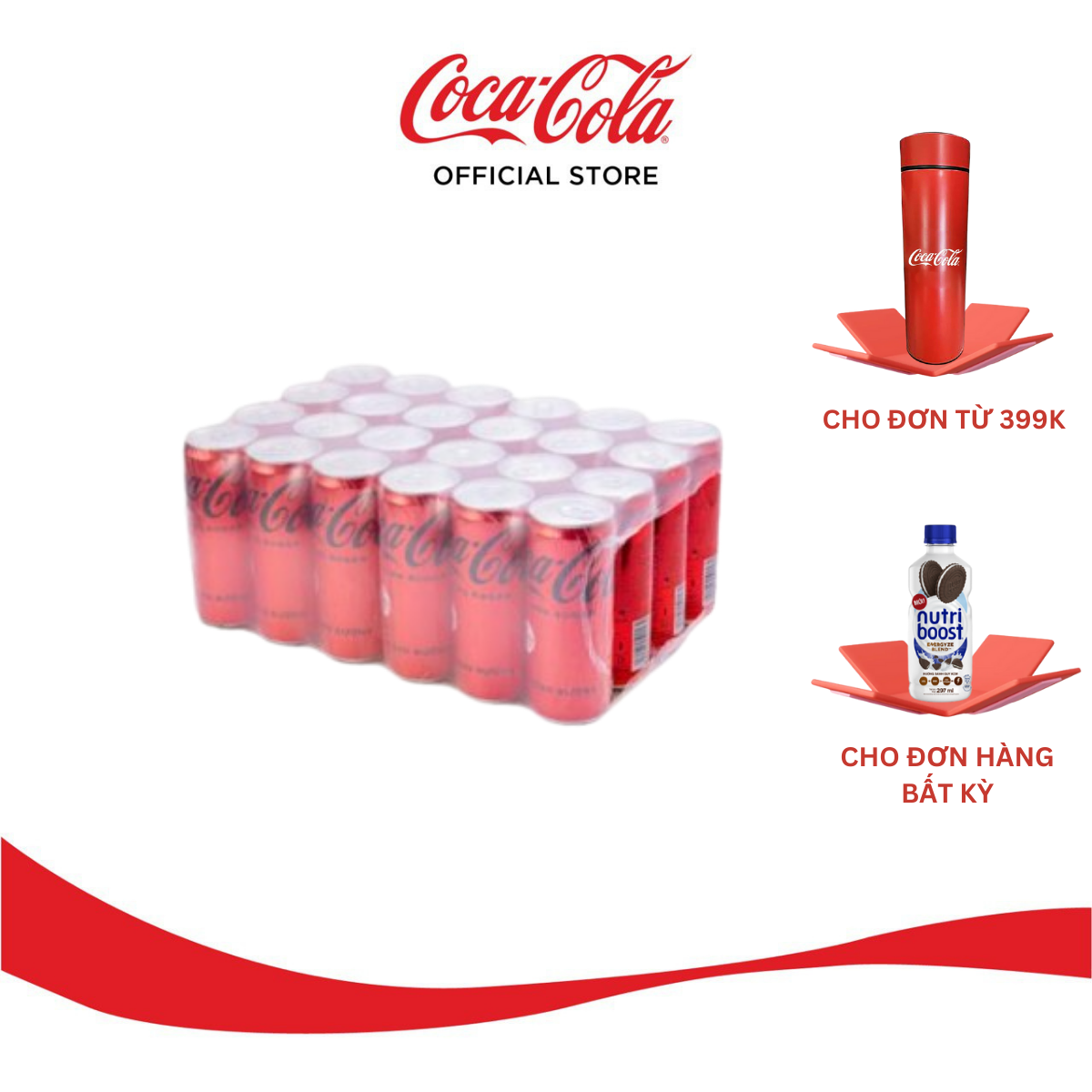 Lốc 24 lon Coca-Cola Zero 320ml/lon Sale 10.10_TK