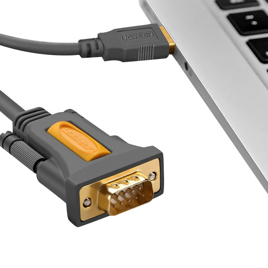 Cáp Chuyển Đổi Ugreen USB 2.0 Sang RS232-DB9 20223 - Hàng Chính Hãng