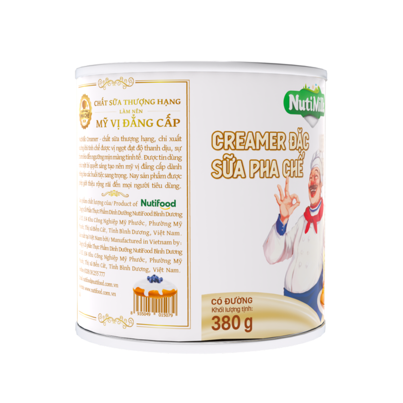 Combo 2 Creamer đặc Sữa pha chế có đường Nuti Lon 380g CB2.SDX02TI  NUTIFOOD