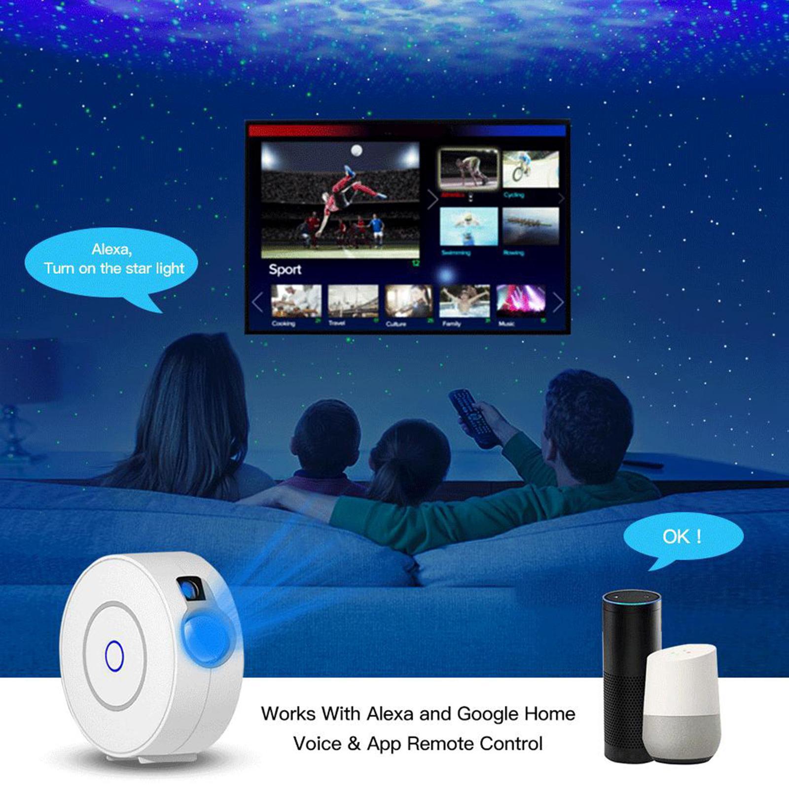 LED Galaxy Starry Night Light Projector Ocean Star Sky Party Remote Lamp