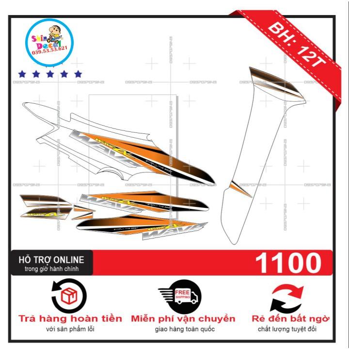 Tem rời wave 2016 cam trắng