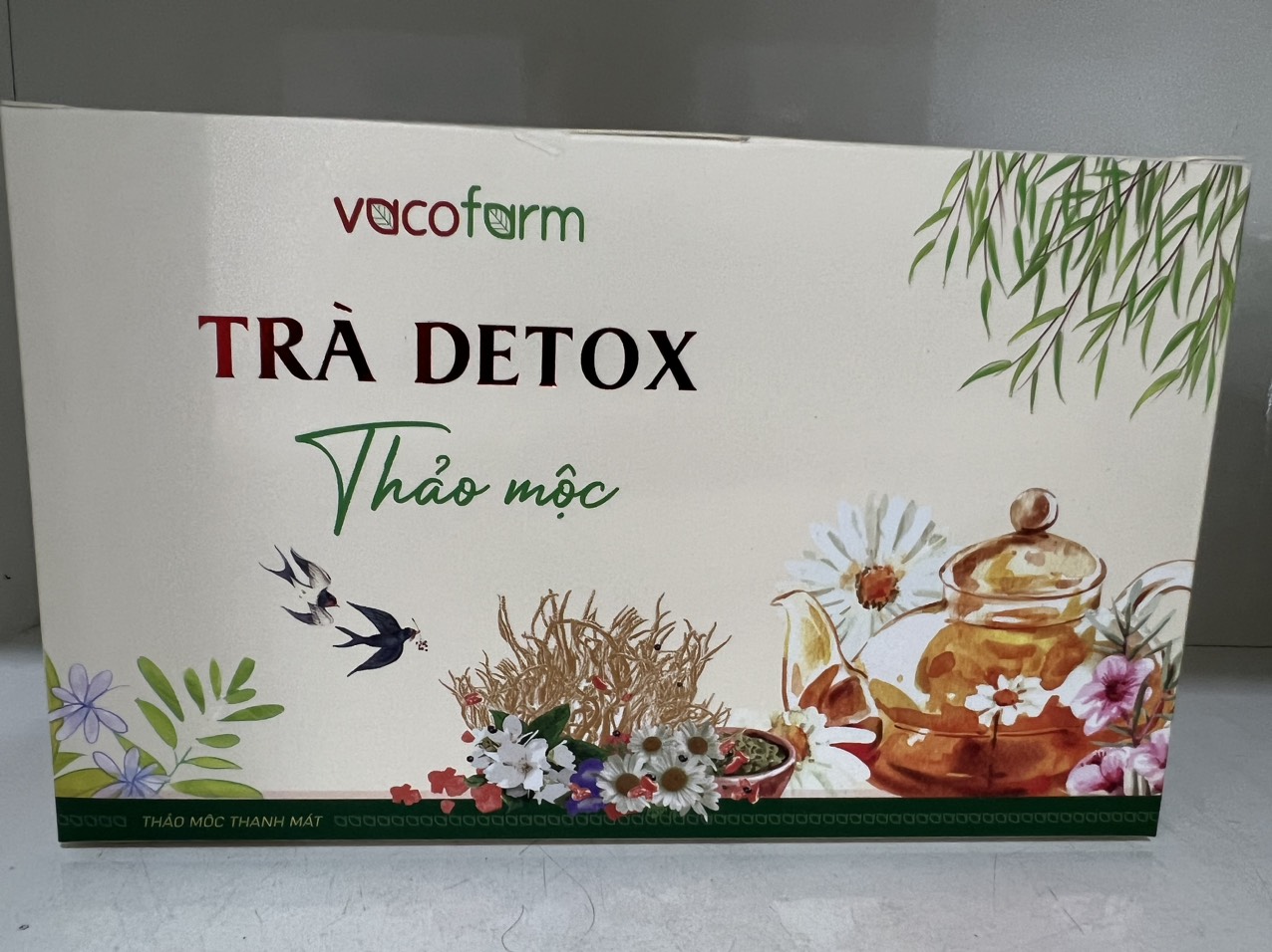 Hộp 15 gói trà detox đông trùng hạ thảo, sâm bố chính, các loại trái cây và thảo mộc giúp thanh lọc cơ thể, giảm cân, giữ dáng và đẹp da