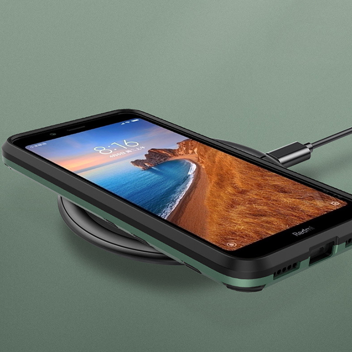 Ốp lưng cho Xiaomi Redmi 7A - iRON MAN Nhựa PC cứng viền dẻo chống sốc VER 2