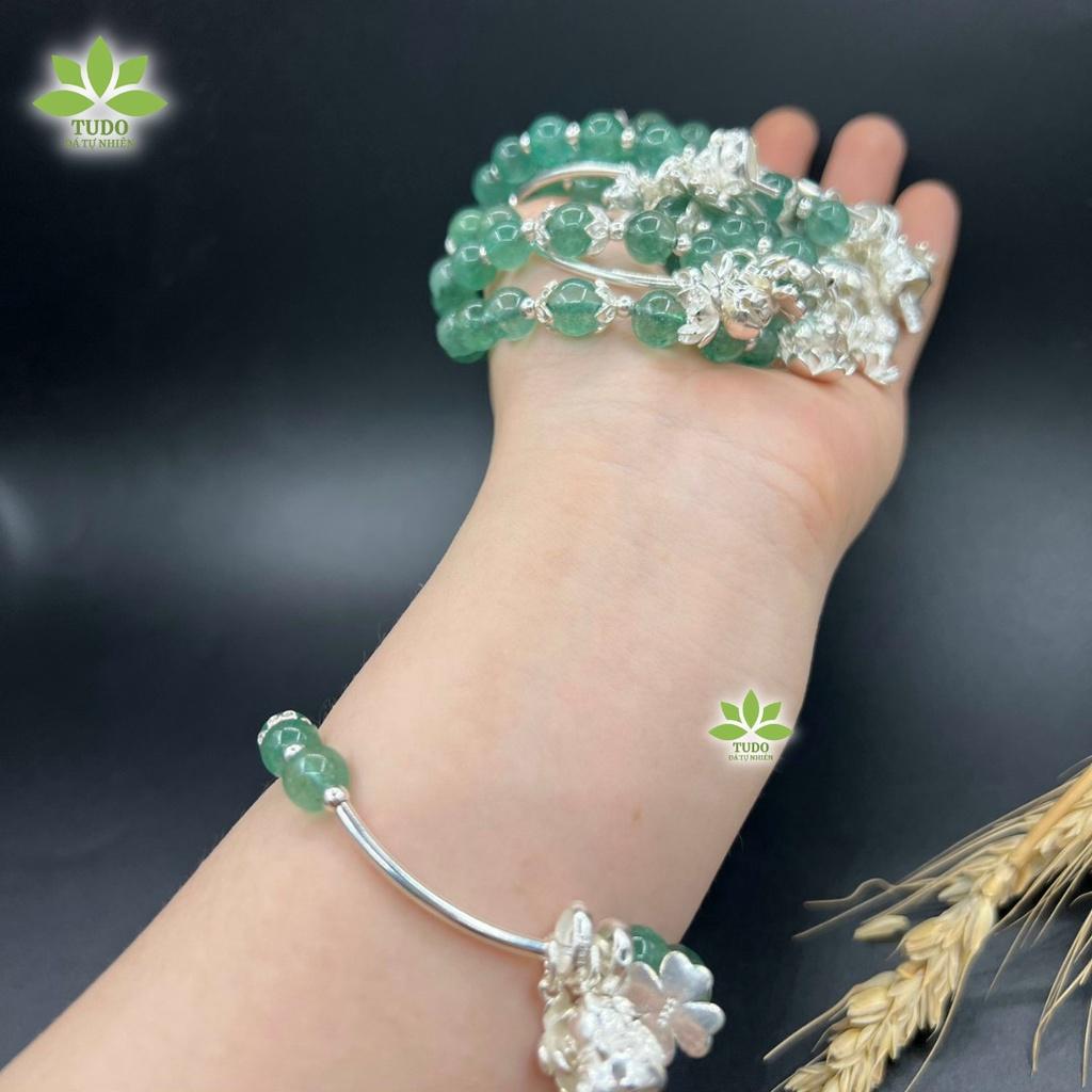 Vòng Phong Thủy Mệnh Mộc, Hỏa TUDO VCBTADX AG925 Charm Hoa, Mèo, Cỏ 4 Lá - Tài Lộc, May Mắn B54K740